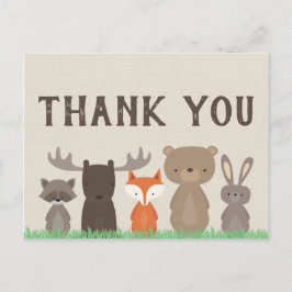 Woodland Themed Baby Dusche Danke Postkarten