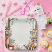 Woodland Themed Baby Dusche Papiere Teller (Party)