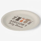 Woodland Themed Baby Dusche Teller (Schrägansicht)