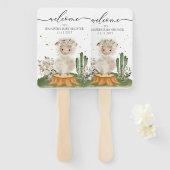 Woodland Themed Sheep Welcome to Baby Shower Fächer (Vorne und Hinten)
