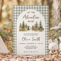 Woodland-Tier-Abenteuer Beginnt Baby Shower