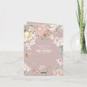 Woodland Tier Aquarell Blumenmädchen Kinderdusche Dankeskarte (Rückseite)