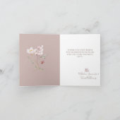 Woodland Tier Aquarell Blumenmädchen Kinderdusche Dankeskarte (Innenseite)