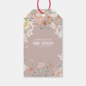 Woodland Tier Blumenmädchen Baby Dusche Pop it Geschenkanhänger (Rückseite)