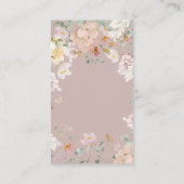 Woodland tierblütenmädchen Baby Dusche Winzer Begleitkarte (Rückseite)