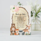 Woodland-Tierbuch Anfrage Mädchen-Dusche Begleitkarte (Stehend Vorderseite)