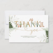 Woodland Tiere Baby Dusche danke Karte (Vorderseite)