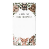 Woodland-Tiere Babyduschbücher-Aufkleber (Vorne)