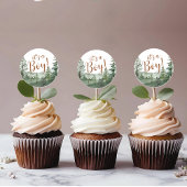 Woodland Tiere Babydusche Topper Runder Aufkleber