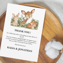 Woodland-Tiere Boho Grün Babyparty