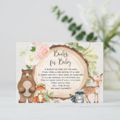 Woodland Tiere Buch Anfrage Mädchen Dusche enc Begleitkarte (Stehend Vorderseite)