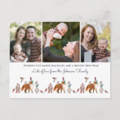 Woodland Tiere Foto Weihnachten Weihnachten Postka (Vorderseite)