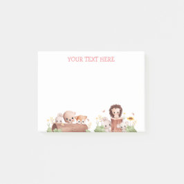 Woodland Tiere genießbar Post es stellt glückliche Post-it Klebezettel