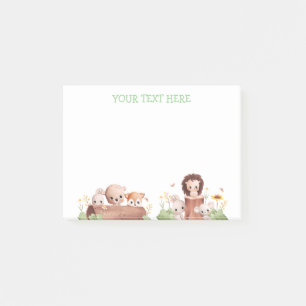 Woodland Tiere genießbar Post es stellt glückliche Post-it Klebezettel