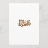 Woodland-Tiere Kinderdusche Danke, Einschließung Begleitkarte (Rückseite)