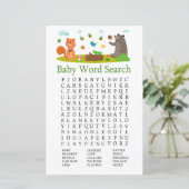 Woodland-Tiere Kinderdusche Word Search Game (Stehend Vorderseite)