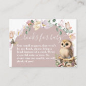 Woodland tierische Wildblume Girl Baby Dusche Begleitkarte (Vorderseite)