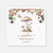Woodland Toadstool & Mushroom Fall Babydusche Serviette (Vorderseite)