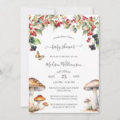 Woodland Toadstool Pilz Fall Baby Dusche Einladung (Vorderseite)
