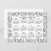 Woodland Trees 2026 Calendar Personalized Postkarte (Vorne/Hinten)
