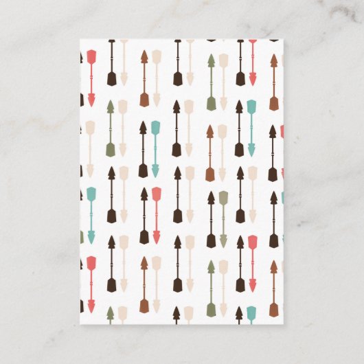 Woodland Tribal Boho Babydusche Windelwindeln Begleitkarte (Rückseite)