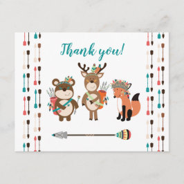 Woodland Tribal Boho Kinderdusche Danke für Ihre A