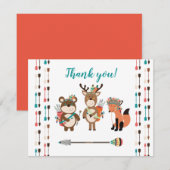 Woodland Tribal Boho Kinderdusche Danke für Ihre A (Vorne/Hinten)