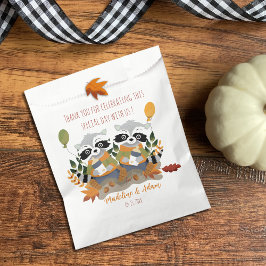 Woodland Twin Raccoons Babydusche Fvor Taschen Geschenktütchen