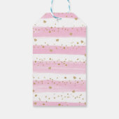 Woodland Valentines Sweetheart Pink Gold Balloons Geschenkanhänger (Rückseite)