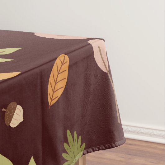 Woodland Verlasst Herbstthema neutraler Dunkel Tischdecke (Beispiel)