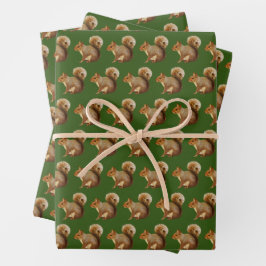Woodland Vibes Squirrel Geschenkpapier Set