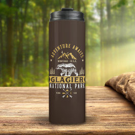 Woodland View of Glacier National Park in Montana Thermosbecher