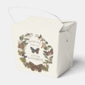 Woodland Vintag Botanical Baby Dusche Geschenkschachtel (Rückseite)