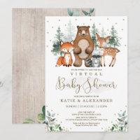Woodland Virtual Baby Showwald Zoom Party