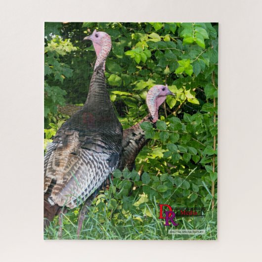 "Woodland Watch: Wild Turkey Duo" Puzzle (Vertikal)