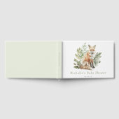 Woodland Watercolor Fox Babydusche Gästebuch (Voll)