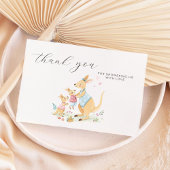 Woodland Watercolor Kangaroo Kinderdusche Dankeskarte