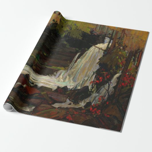 Woodland Waterfall Kanada Landschaft von Tom Thoms Geschenkpapier (Ungerollt)