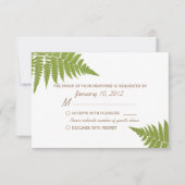 Woodland Wedding Fern UAWG RSVP Karte (Vorderseite)
