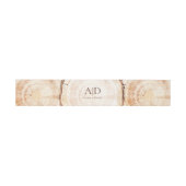 Woodland Wedding tree Bark Monogram Custom Einladungsbanderole (Flach)