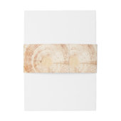 Woodland Wedding tree Bark Monogram Custom Einladungsbanderole (Rückseitenbeispiel)