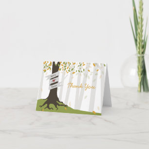 Woodland Wedding Vielen Dank - Frühherbst Dankeskarte