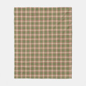 Woodland Weihnachten Kariertes Muster Fleecedecke (Vorderseite)