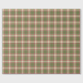 Woodland Weihnachten Kariertes Muster Geschenkpapier (Flach)