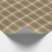 Woodland Weihnachten Kariertes Muster Geschenkpapier (Ecke)