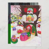 Woodland Weihnachtsfotokarte Feiertagskarte (Vorne/Hinten)