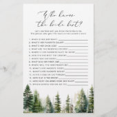 Woodland Wer das beste Spiel der Braut kennt (Vorderseite)