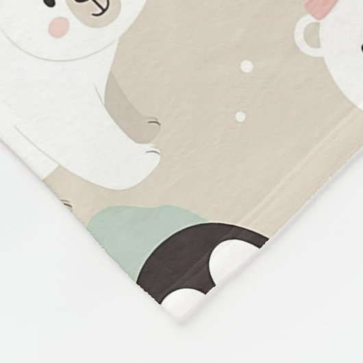 Woodland Whimsical Forest Animals Winter Fleecedecke (Ecke)