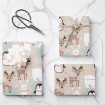 Woodland Whimsical Forest Animals Winter