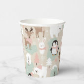 Woodland Whimsical Forest Animals Winter Pappbecher (Rechts)